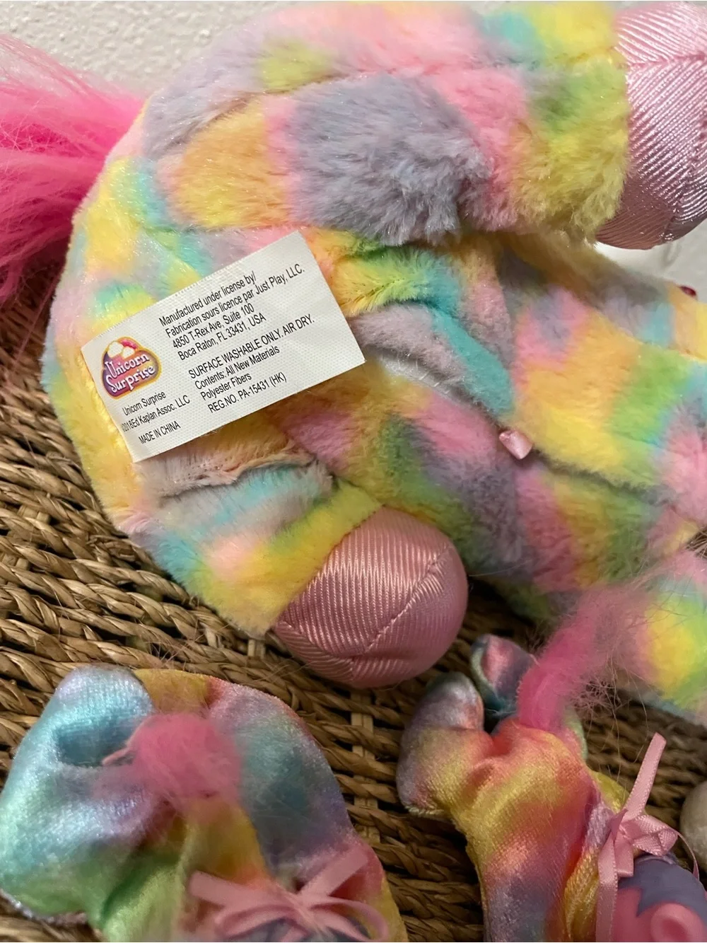 Just Play Unicorn Surprise Unicorn Rainbow Colors with 3 Babies